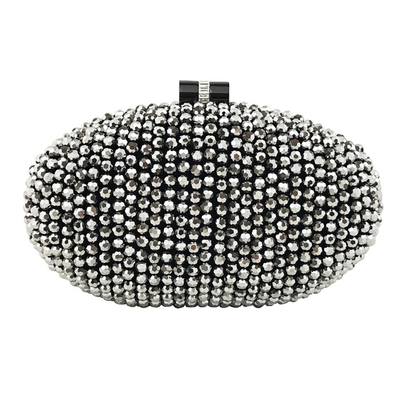 Sondra Roberts Oval Sparkling Pewter Clutch - Picture 2 of 3